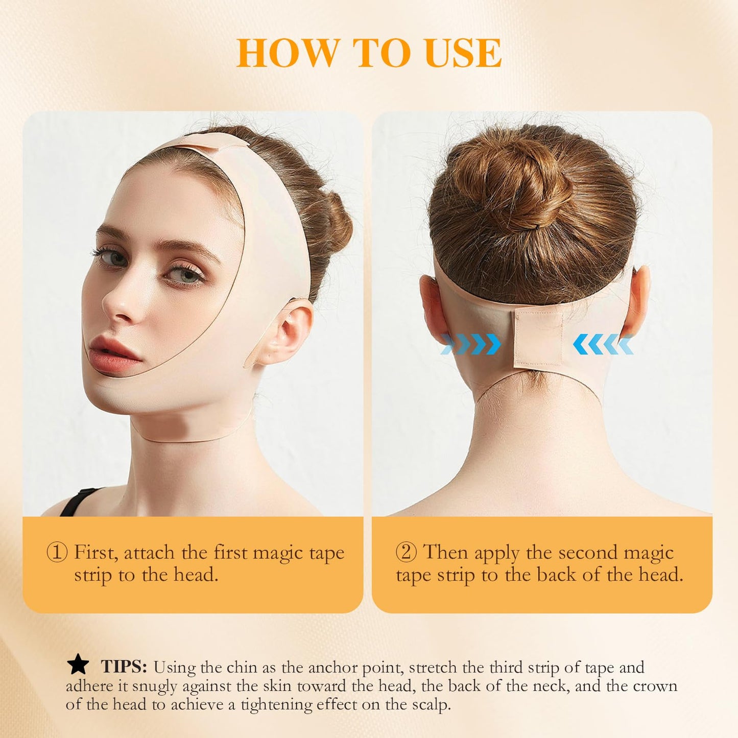 Collagen Face Sculpt Wrap, Reusable Face Mask Jawline Shaper Chin Strap For Sleeping Made With Skin-Friendly And Breathable Materials