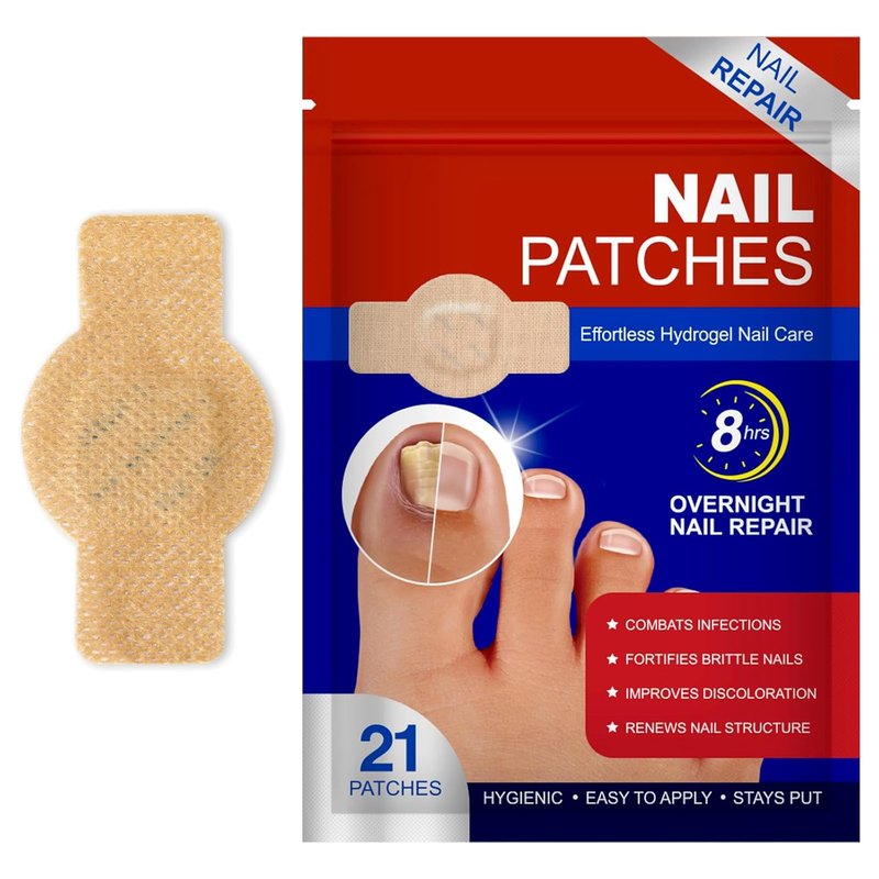 Fungal Nail Care Patches - Hydrogel Strips for Damaged Nails | 21 PCS, 8-Hour Nourishing Gel
