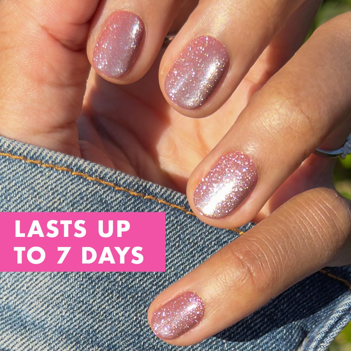Effects Super Stick Mani Press On Nails - Extra Short Round | 32 Tabs in 16 Sizes | Non-Toxic & Easy On-Off