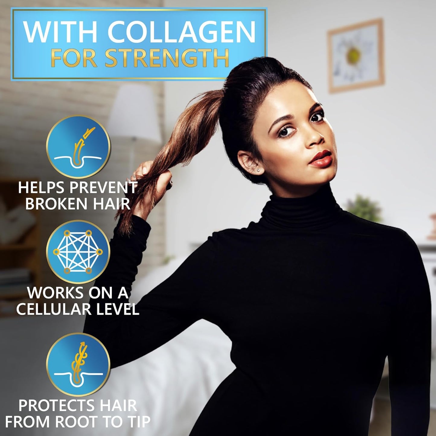 Biotin Shampoo & Conditioner Set - Sulfate-Free Formula for Thinning Hair | Volumizing Castor Oil Treatment with Rosemary
