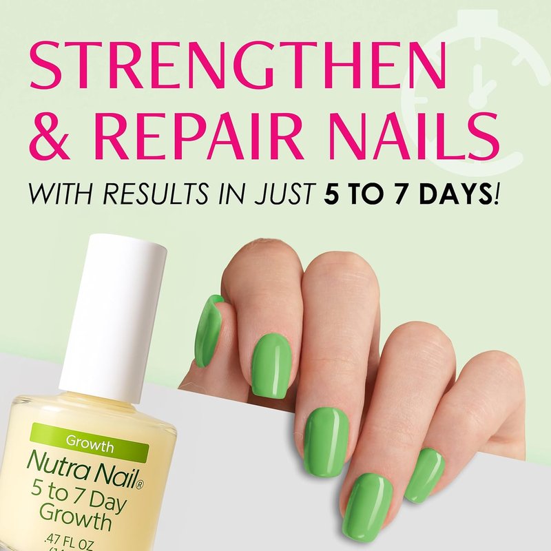 Nutra Nail 5 to 7 Day Growth Treatment - Fast Keratin Nail Hardener & Strengthener for Brittle Nails | 0.47 Fl Oz