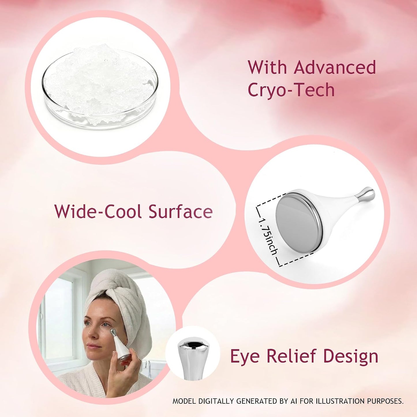 Ice Globes Facial Rollers - Cooling Spa Tools for Face & Neck | Pack of 2 with Storage Box