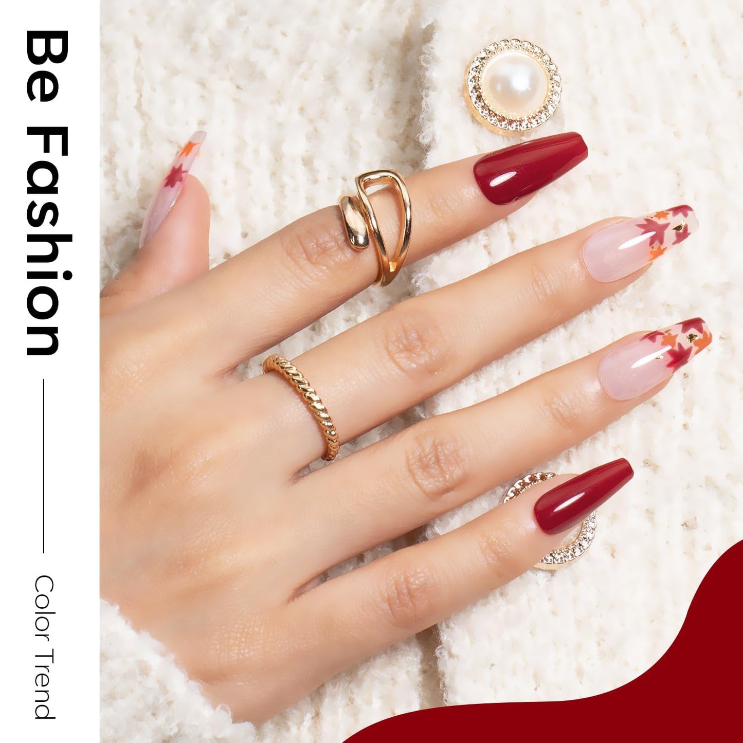 Ruby Red Gel Nail Polish - Dark Red Soak Off Formula for DIY Salon Manicure | 15 ML
