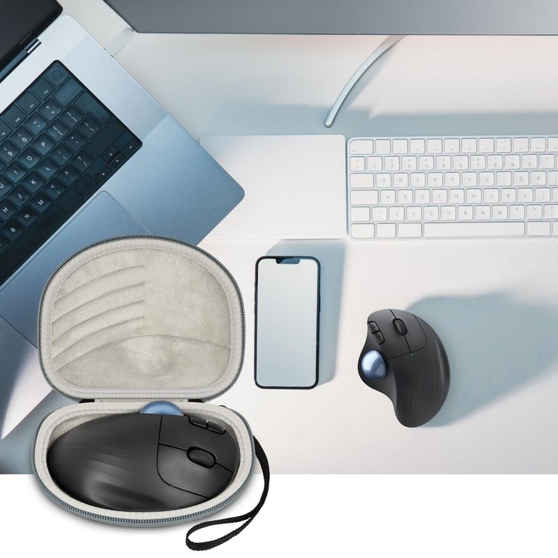 Case Compatible with Logitech Ergo M575S/ M575/ M570 Wireless Trackball Mouse, Storage Holder for USB Bluetooth Ergonomic Mouse for Laptop/Computer, Ideal for Travel/Gaming/Office Use- Box Only
