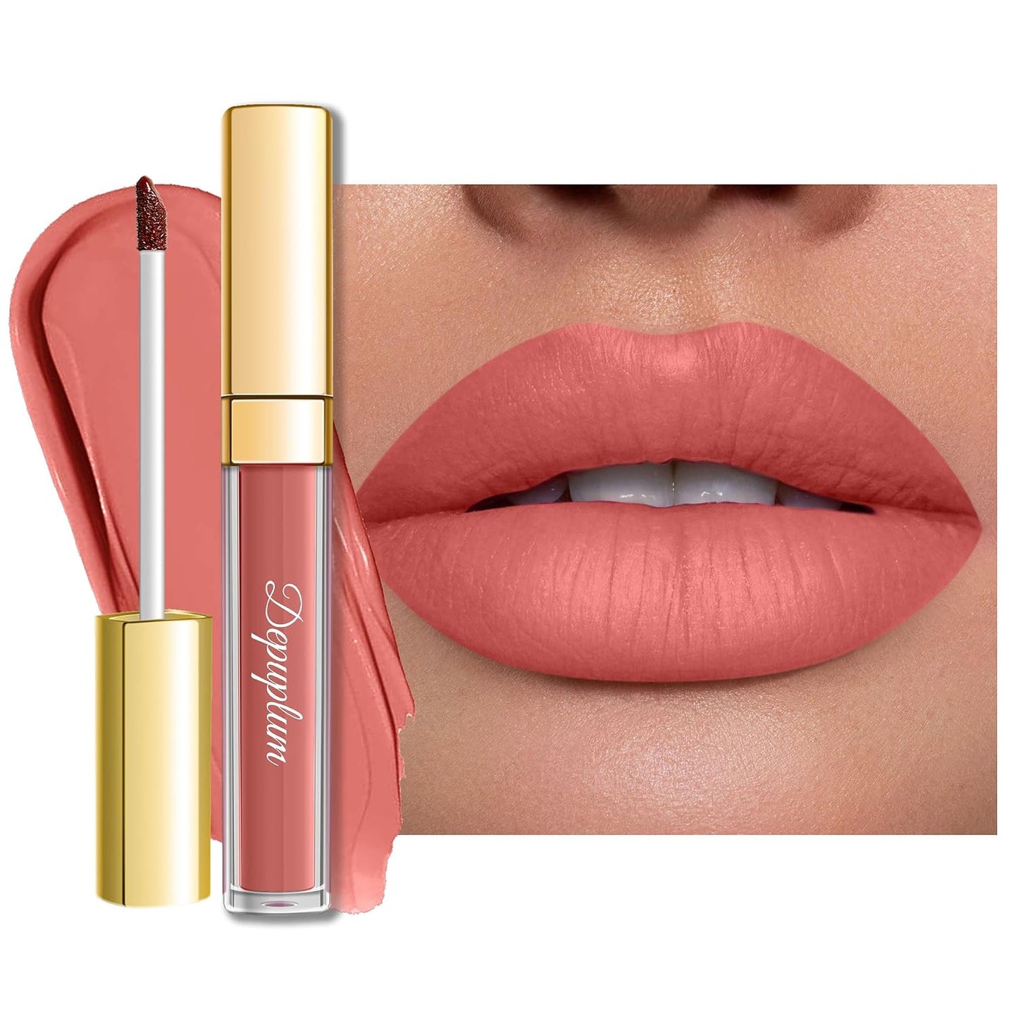 Nude Red Matte Lipstick - SuperStay Long-Lasting, Smudgeproof & Transferproof | Cruelty-Free Liquid Lip Color