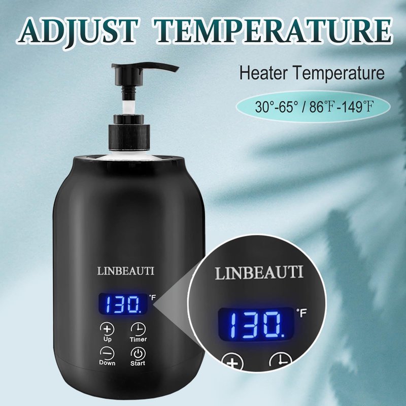 Massage Oil Warmer with Two Oil Bottle Dispenser, Lotion Bottle Warmer Dispenser Heater, Smart Touch Key Electric Warm Lotion Dispenser, Lube Gel Cream Warmer for Home Pro Salon Spa Massage