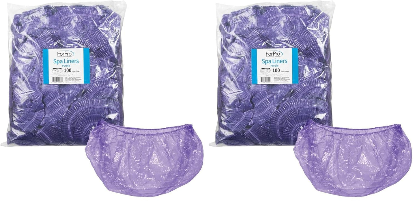 Professional Spa Liners - Disposable Pedicure Liners for All Spas | Clear, 100-Count