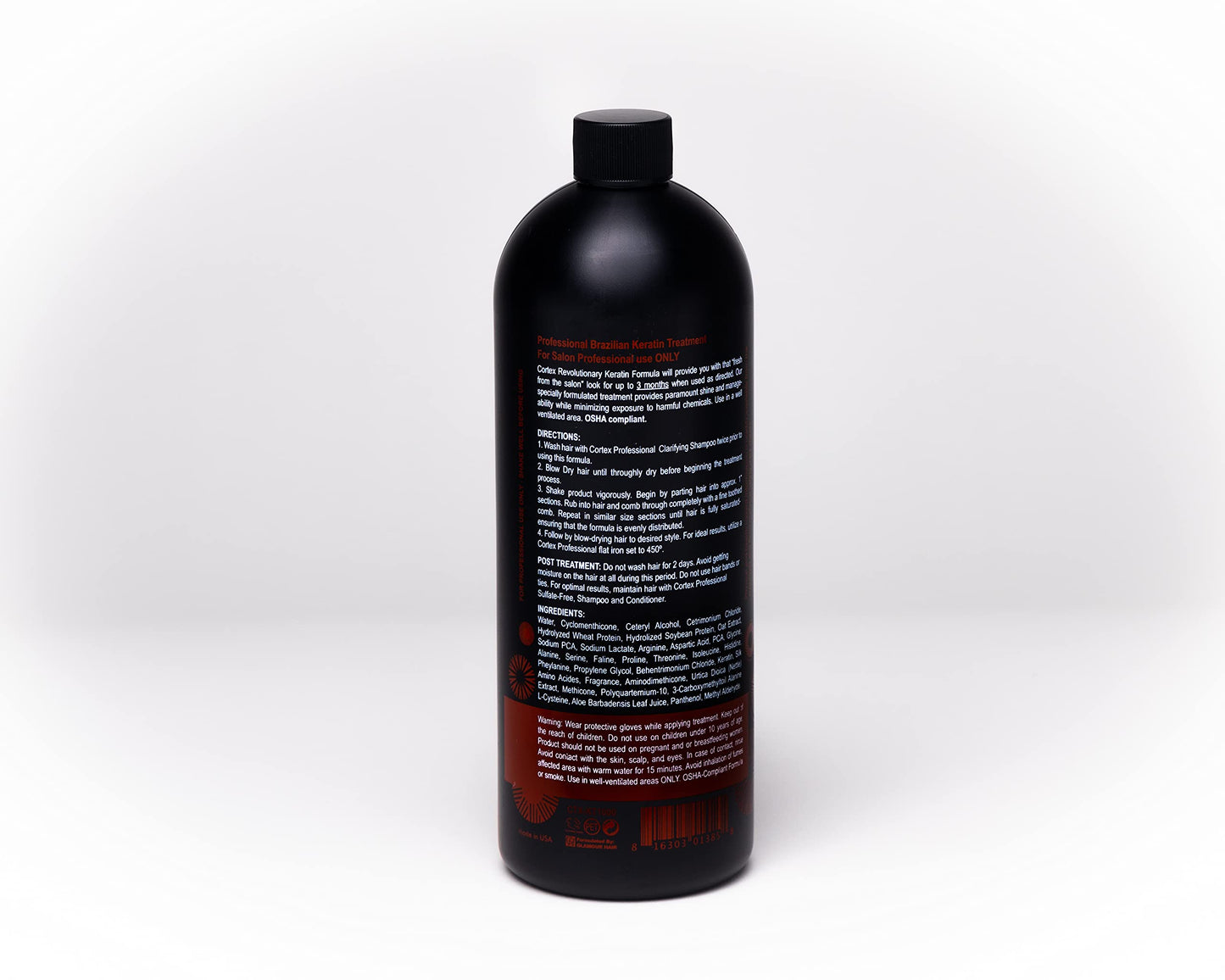Cortex Professional Brazilian Keratin Hair Treatment | Restores, Straightens Coarsest, Curliest Hair | Improved Hair Care Straightening Formula