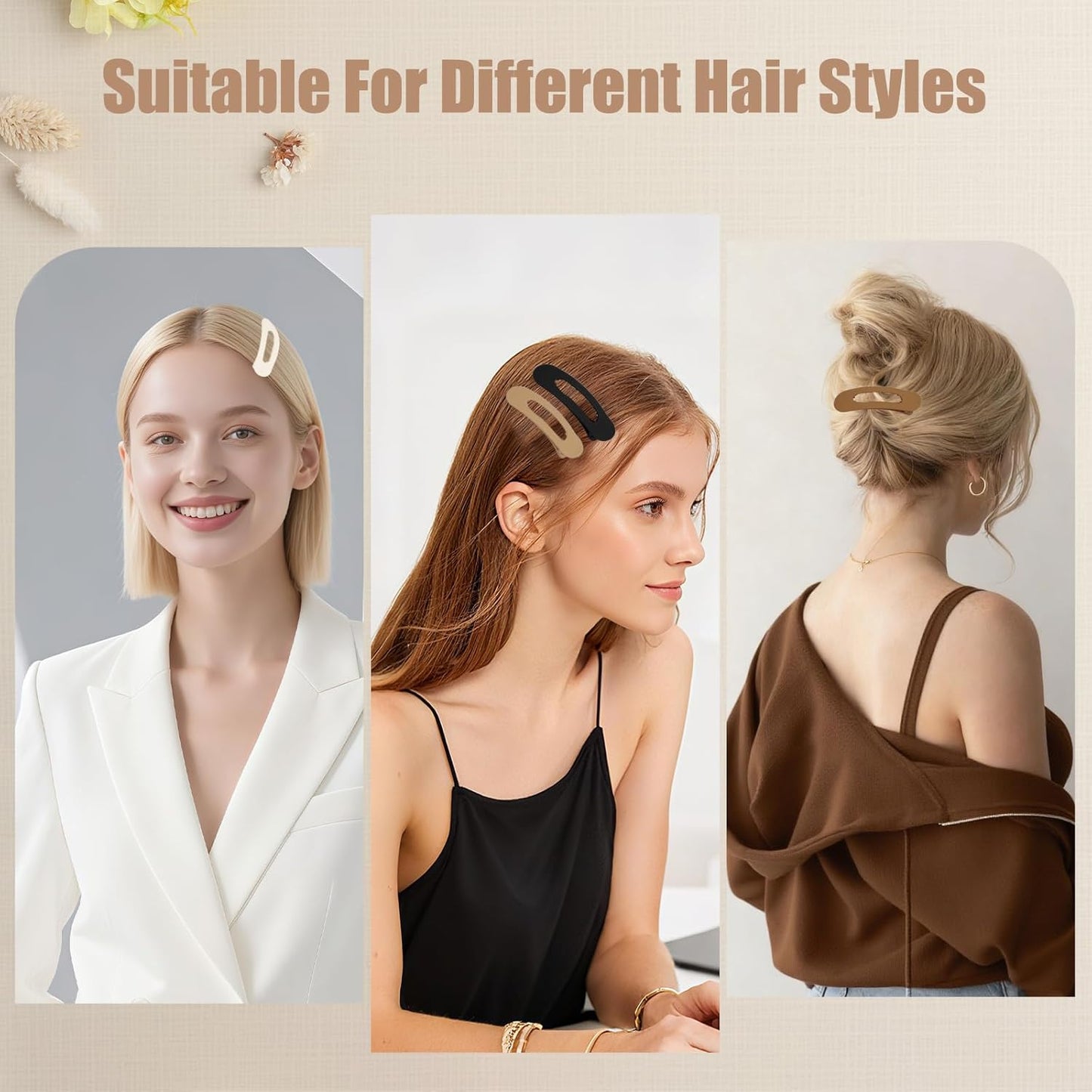 Flat Hair Clips for Women - 12 Pack Matte Non-Slip Claw Clips | 6 Colors for Daily Use, Perfect for Thin Hair