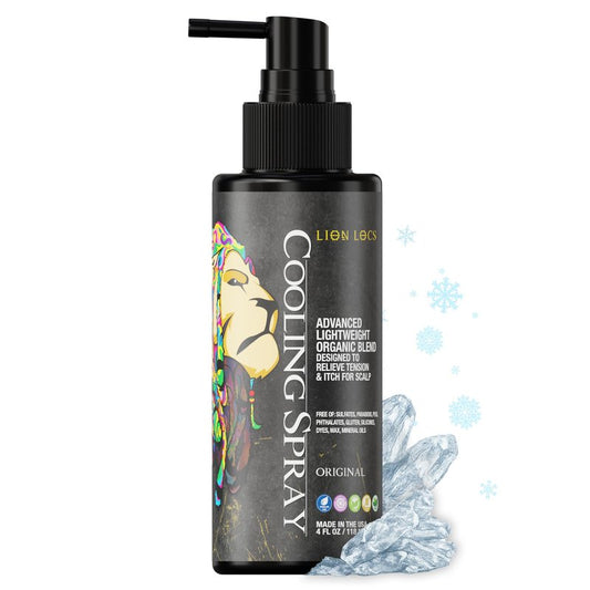 Lion Locs Itchy Scalp Cooling Spray – Instant Crown Relief for Dreadlocks, Braids & Twists, Lightweight Vegan Formula with No Buildup