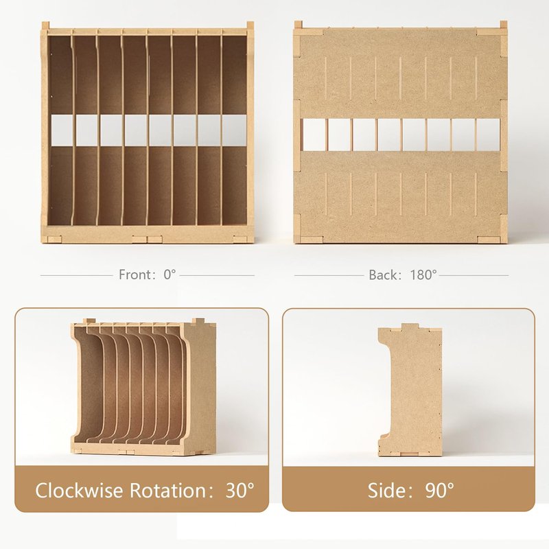 Bucasso Parts Shelf for Gundam, DIY Model Making Accessories, MDF Material, Wooden Runner Stand for Hobby Model Making Parts, GK7
