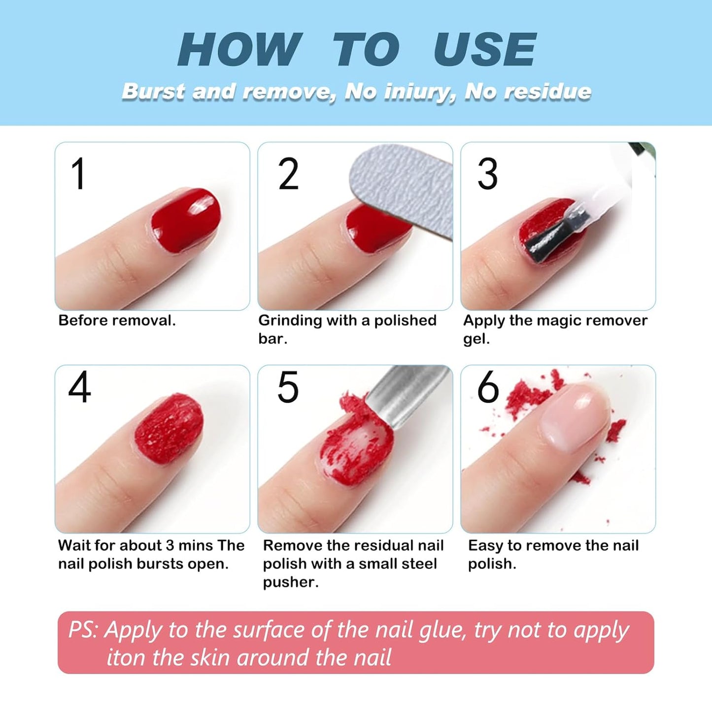 Gel Nail Polish Remover - Soak-Off Formula for Quick & Easy Removal | 15ml, 2-Pack
