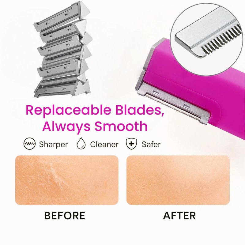 KmaxShip Dermaplaning Blades Refill, 8-Pack Replacement Blades for KmaxShip Dermaplaning Tool, Face Razor Blades for Peach Fuzz & Facial Hair Removal, Weekly Use, Easy Swap
