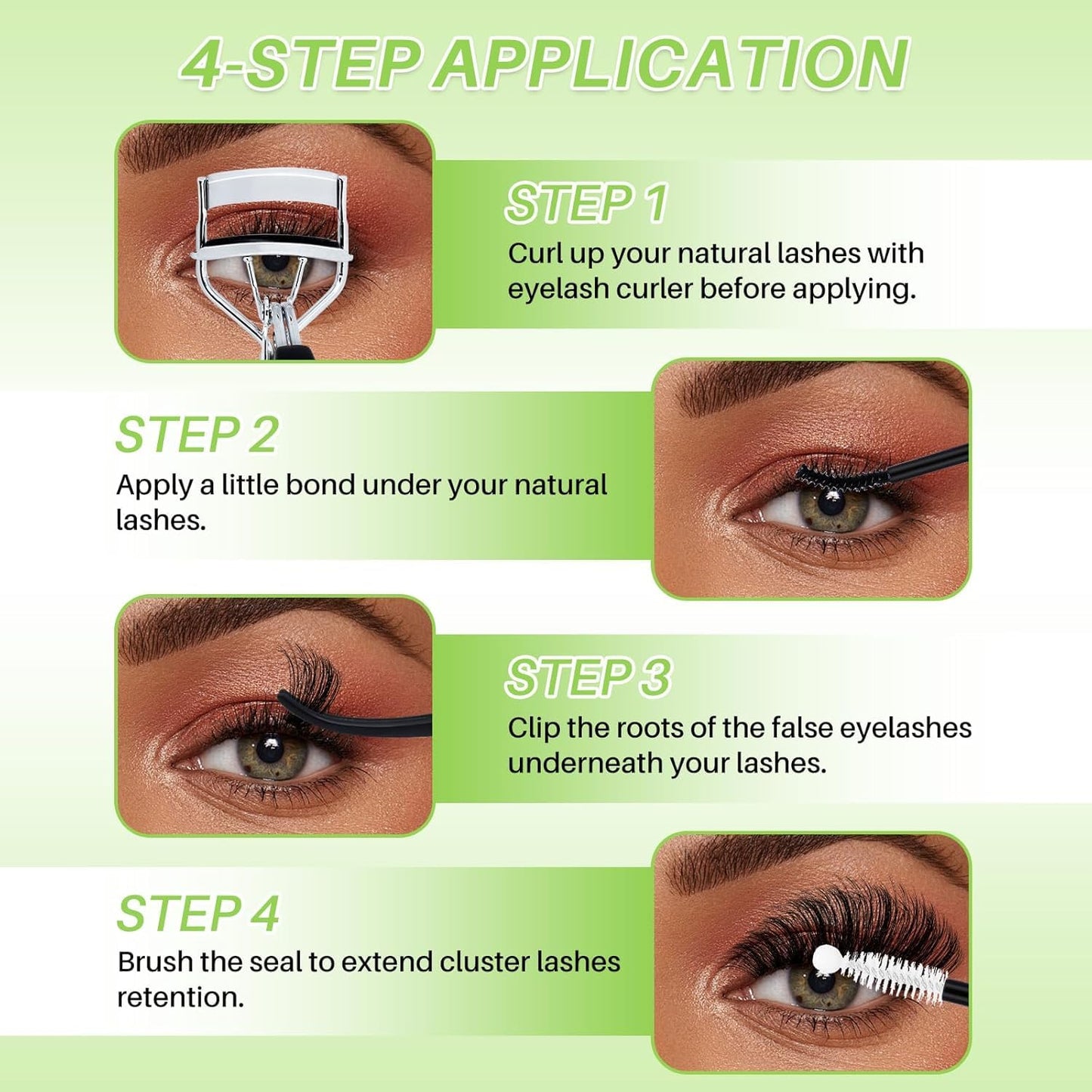 Lash Clusters Kit - 540pcs D Curl Wispy Cluster Lashes | Soft, Comfortable DIY Eyelash Extensions 10-22mm