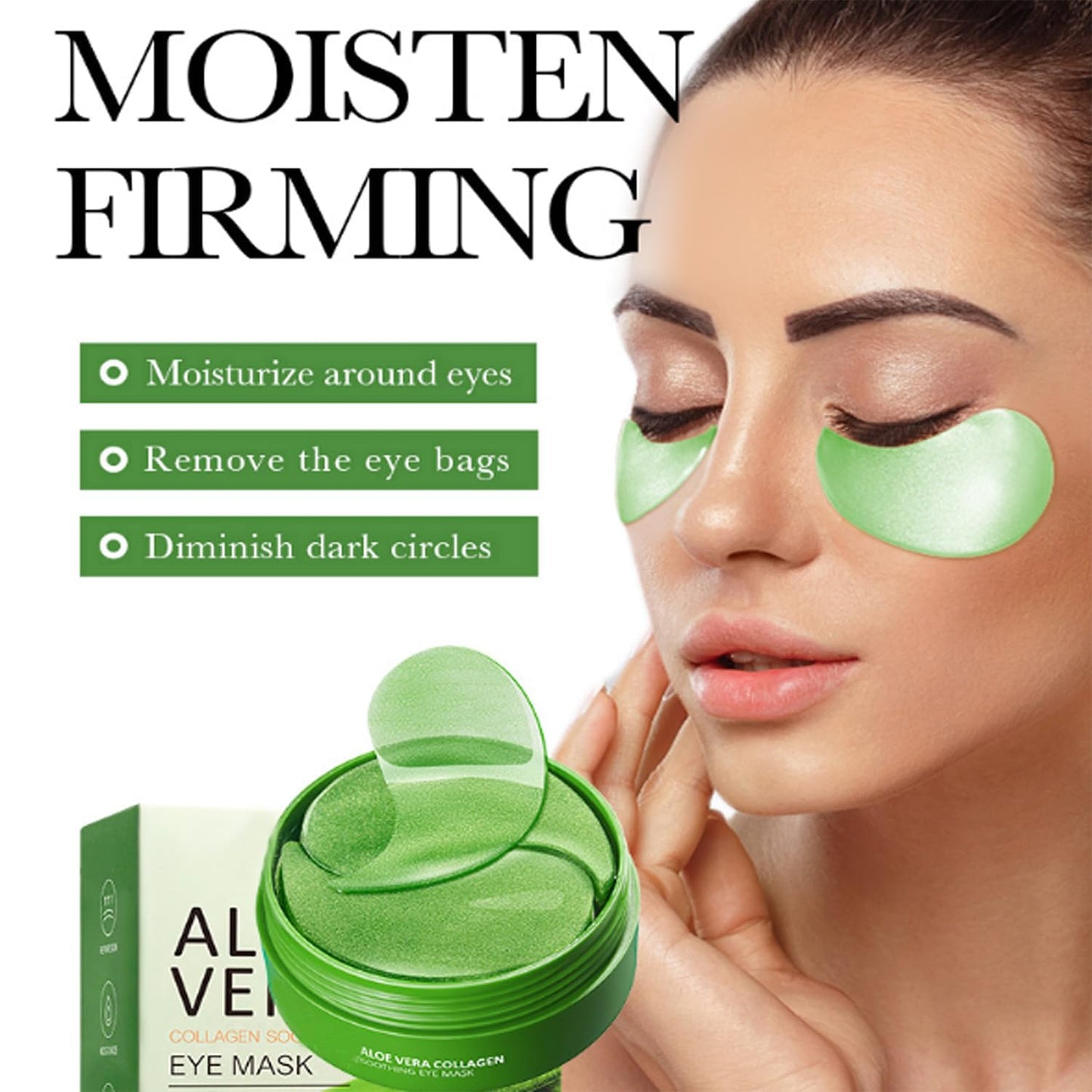 Eakroo Under Eye Patches - 60PCS Aloe Vera Eye Patches for Puffy Eyes and Dark Circles, Eye Mask Skincare, Eye Patches for Women, Under Eye Mask, Parches Para Ojeras, Reduce Wrinkles and Fine Lines