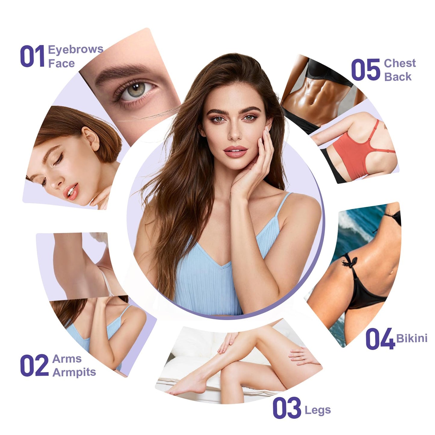 Face Wax Kit, Waxing Kit for Women, Facial Hard Wax Kit, Microwave Hair Removal for Eyebrows, Lip, Facial, Arms, Legs, Underarms, Bikini, Back, with 100g Wax Beads