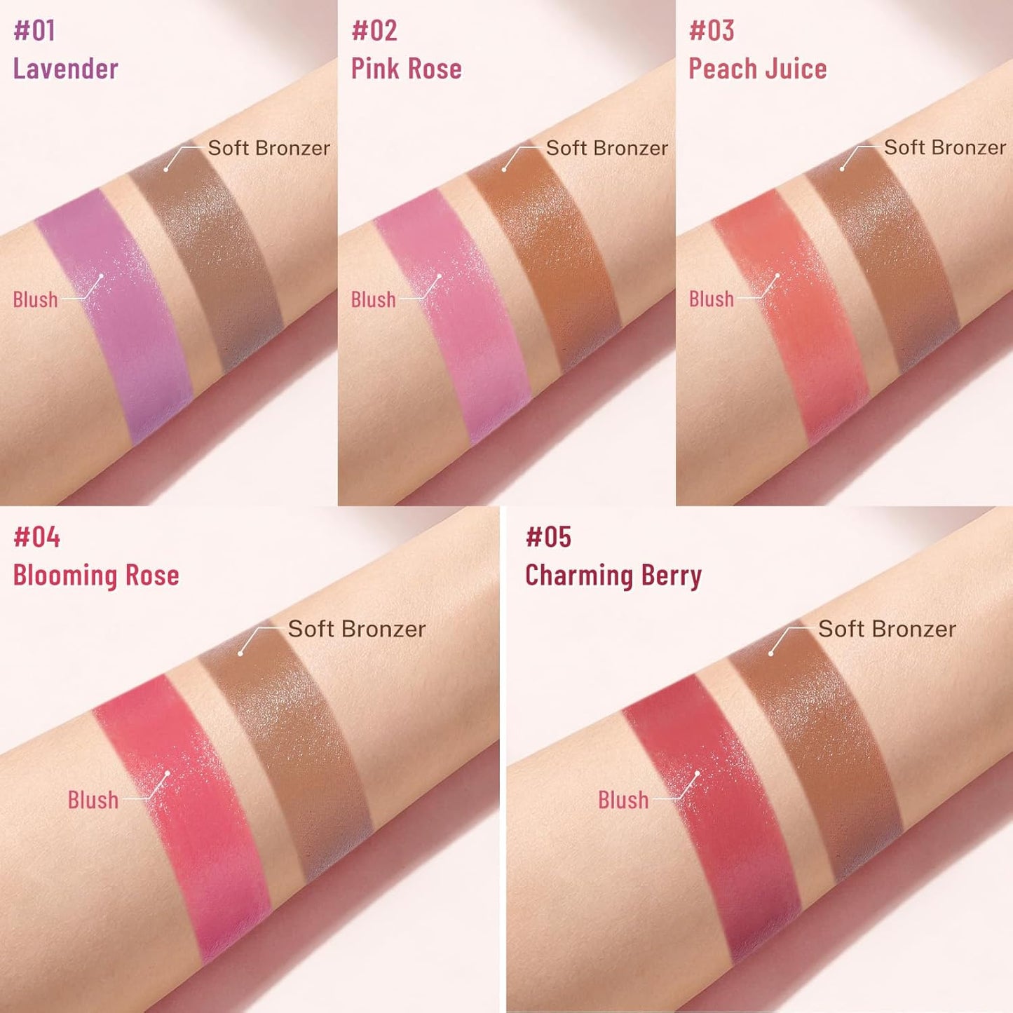 UCANBE Blush & Bronzer Stick - 2-in-1 Cream Makeup for Natural Glow | Travel-Friendly, 04 Blooming Rose