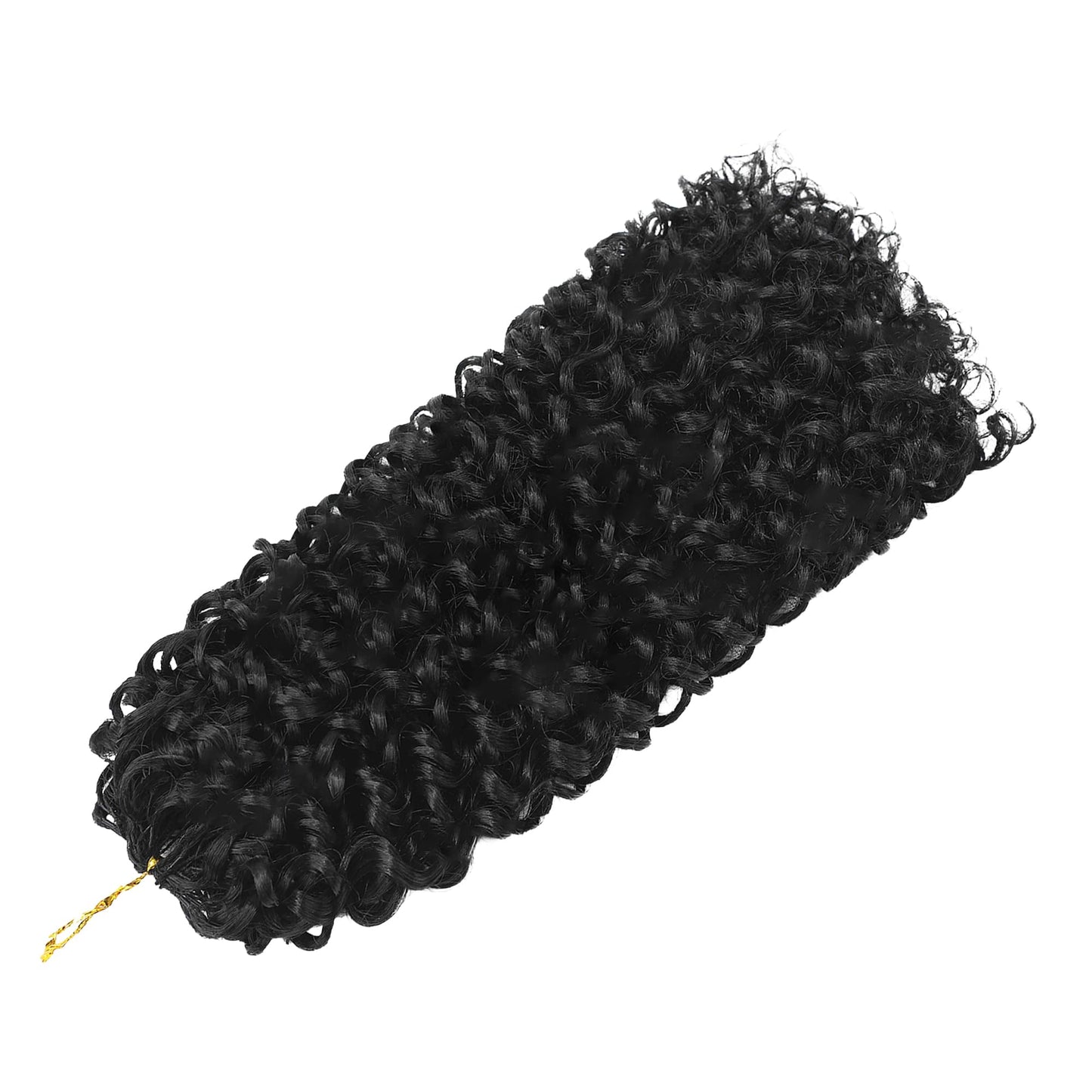 Miracle Knots Hair Feather Crochet Hair for Black Women with Invisible String 14" Texture 100 Strands knotless Pre Separated Curly Crochet Hair Extensions Braids (1B#, 16 Inch (130g))