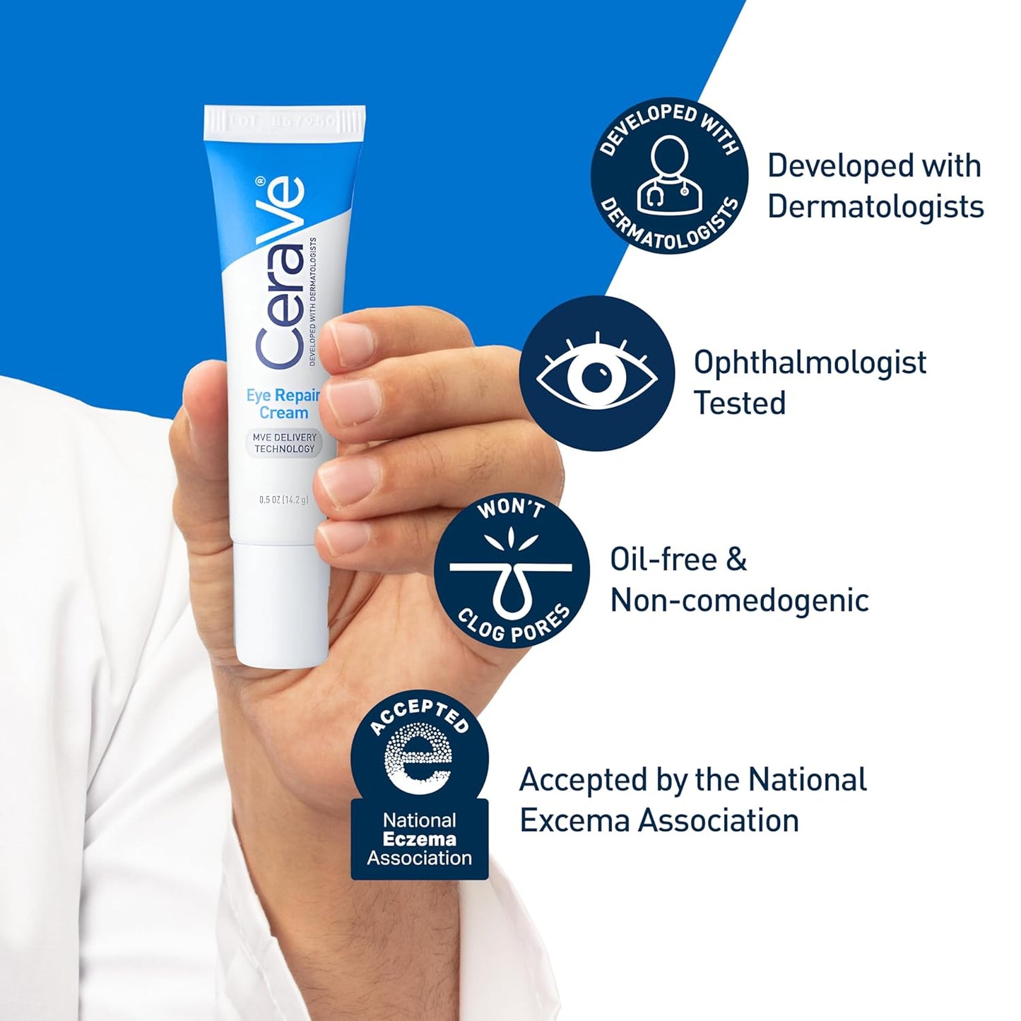CeraVe Eye Repair Cream - Under Eye Cream for Puffiness & Dark Circles | Hyaluronic Acid & Niacinamide Formula