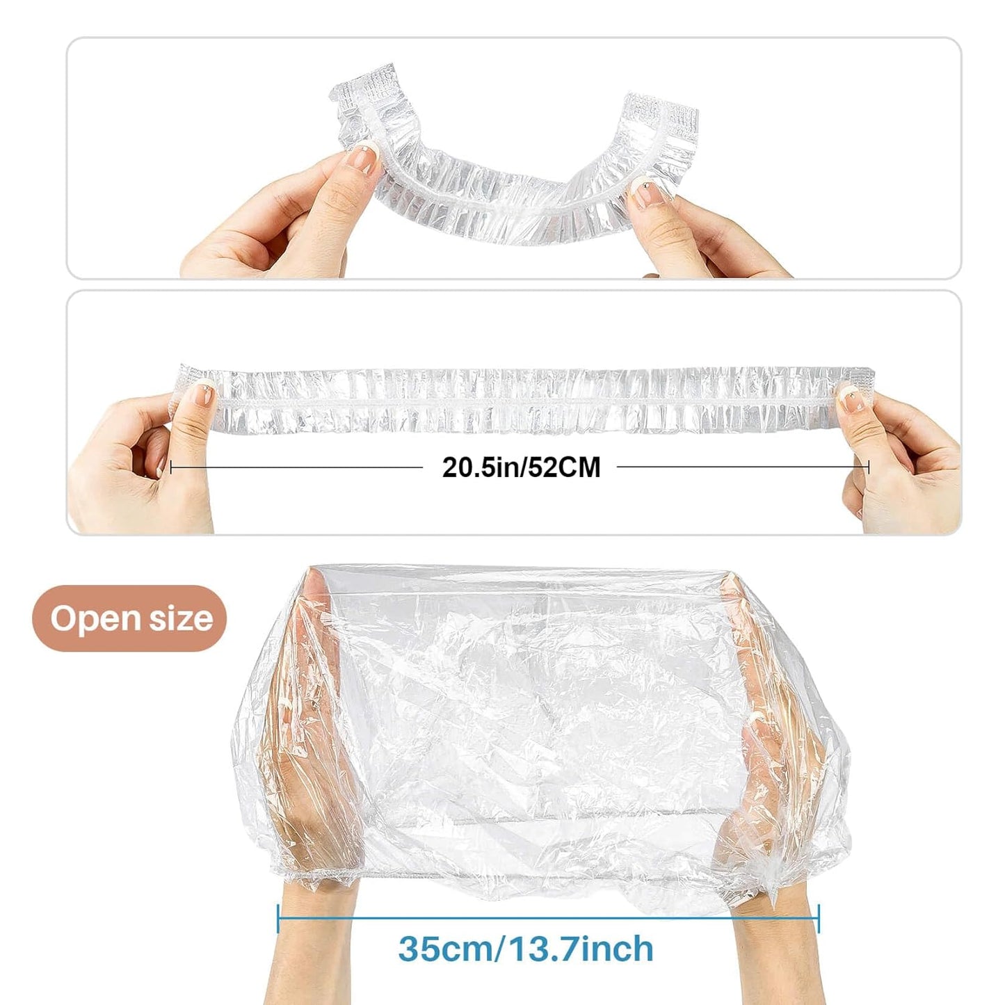 **Disposable Shower Caps - Thickened Waterproof Hair Caps for Deep Conditioning | Large Size for Long Hair**