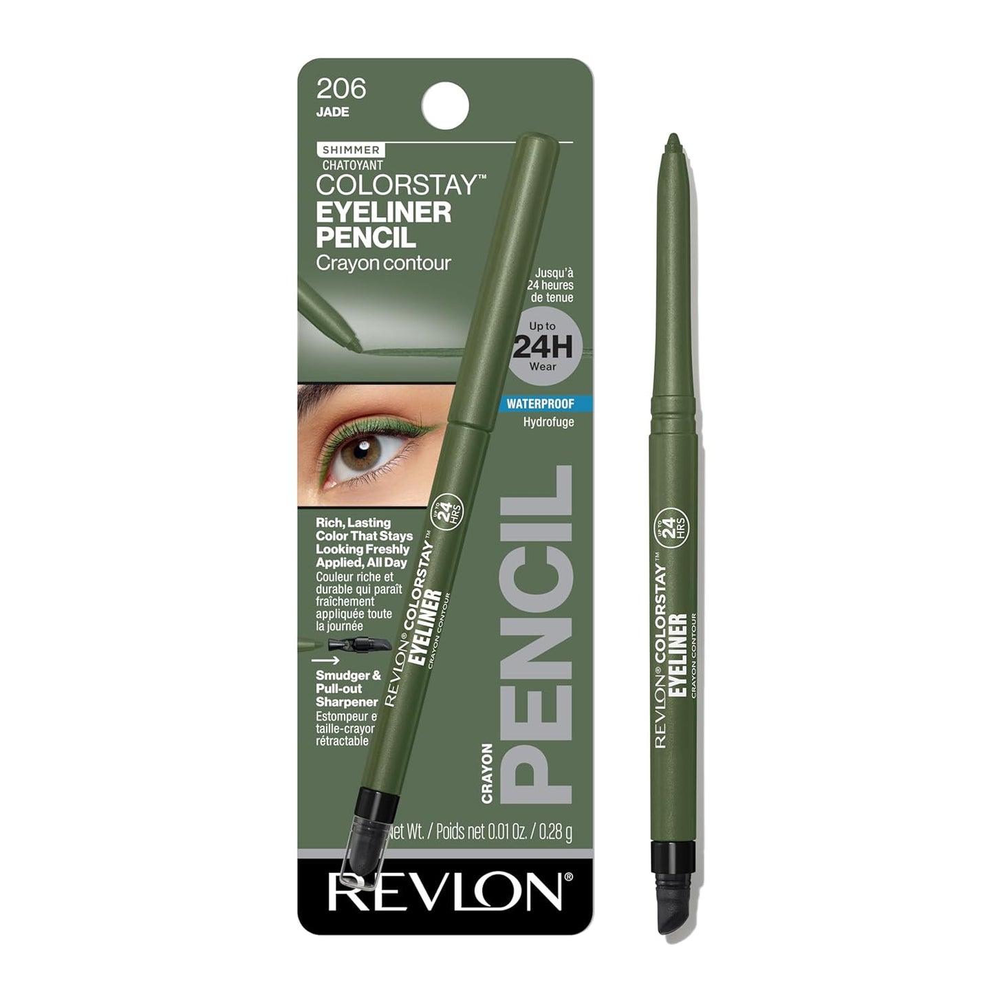 Revlon ColorStay Waterproof Eyeliner Pencil - Smudge-Proof Matte Finish, 203 Brown | 0.01 oz