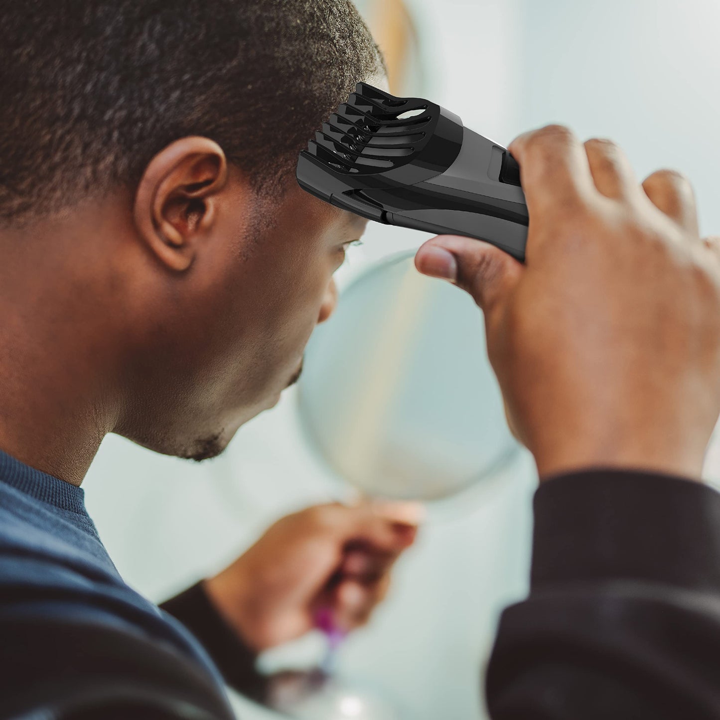 Perry Ellis Precision Trimmer for Men Cordless Electric Hair Clipper with Adjustable Dial 1–20mm, Beard & Mustache Grooming Kit, Charging Stand, USB Adapter, 45 Min Runtime, Cleaning Kit Included