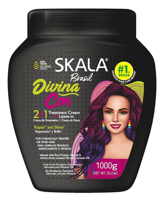 SKALA Divina Cor 2-in-1 Treatment Cream - Leave-In Conditioner for Dyed Hair, 35.2 oz | Color Care & Shine