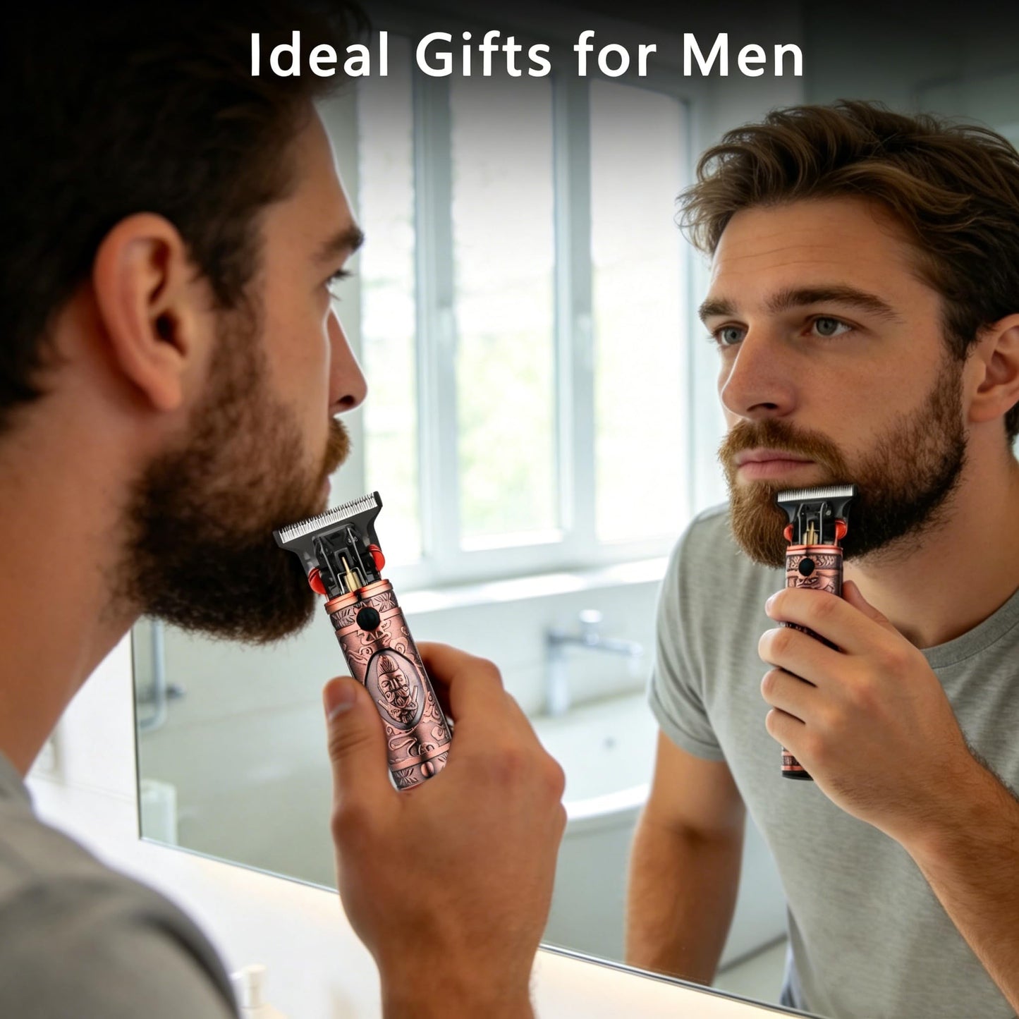 AMULISS Beard Trimmer for Men Hair Clippers Zero Gapped Cordless Hair Trimmer Professional Haircut & Grooming Kit for Men Rechargeable LED Display