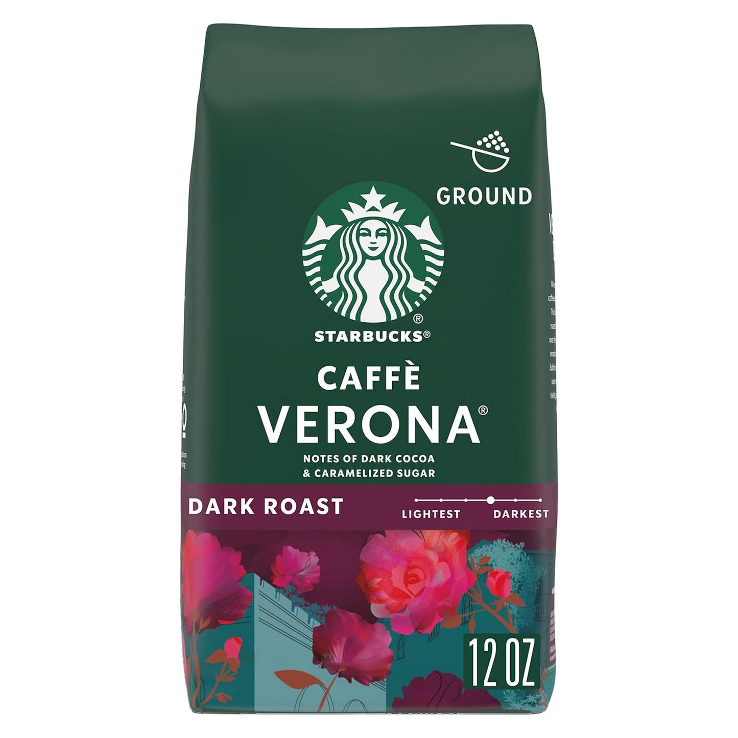 Starbucks Ground Coffee - Dark Roast Italian Blend | 100% Arabica, 18 oz Bag