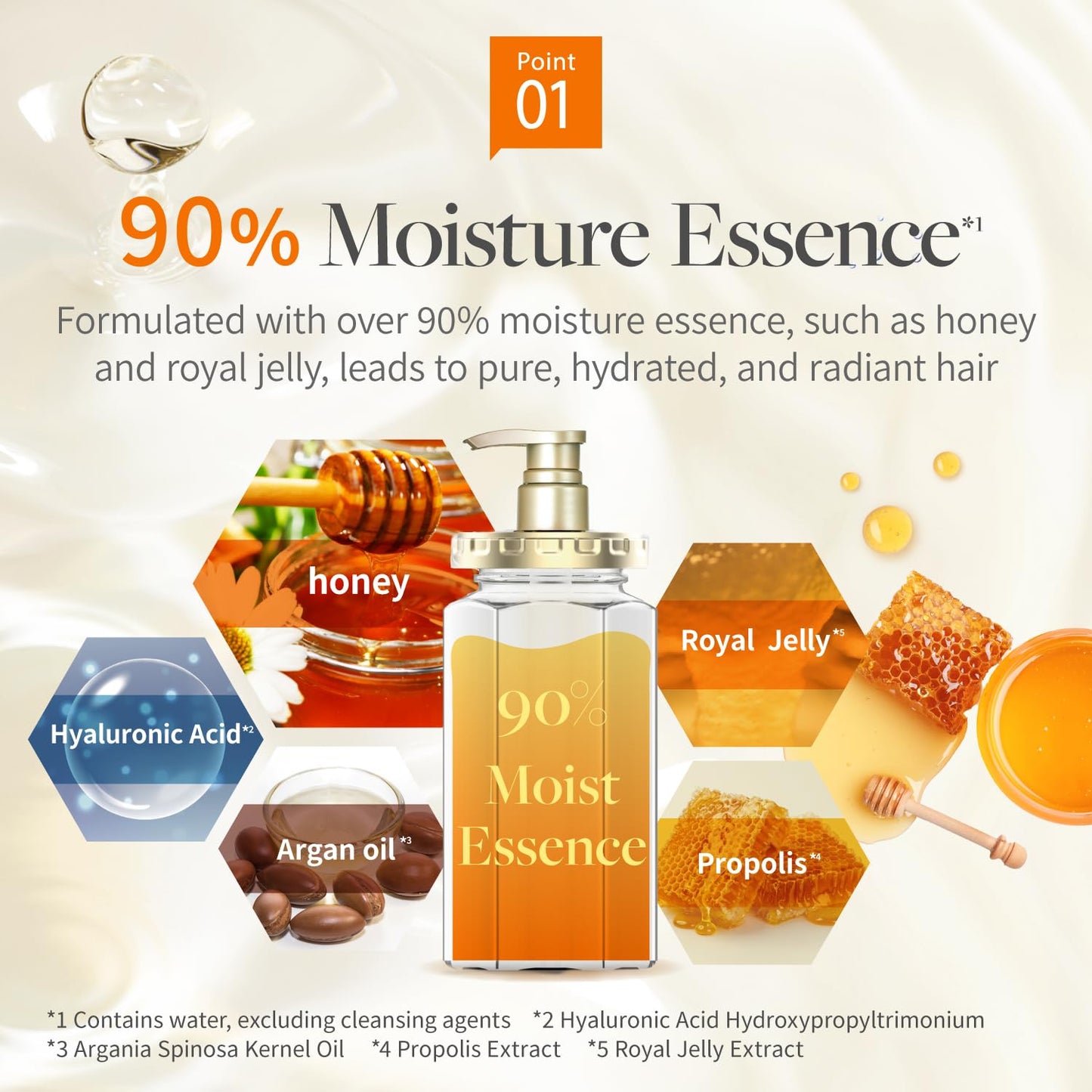 Deep Moist Shampoo & Conditioner Set - Hydrating Hair Care | 440mL + 450g