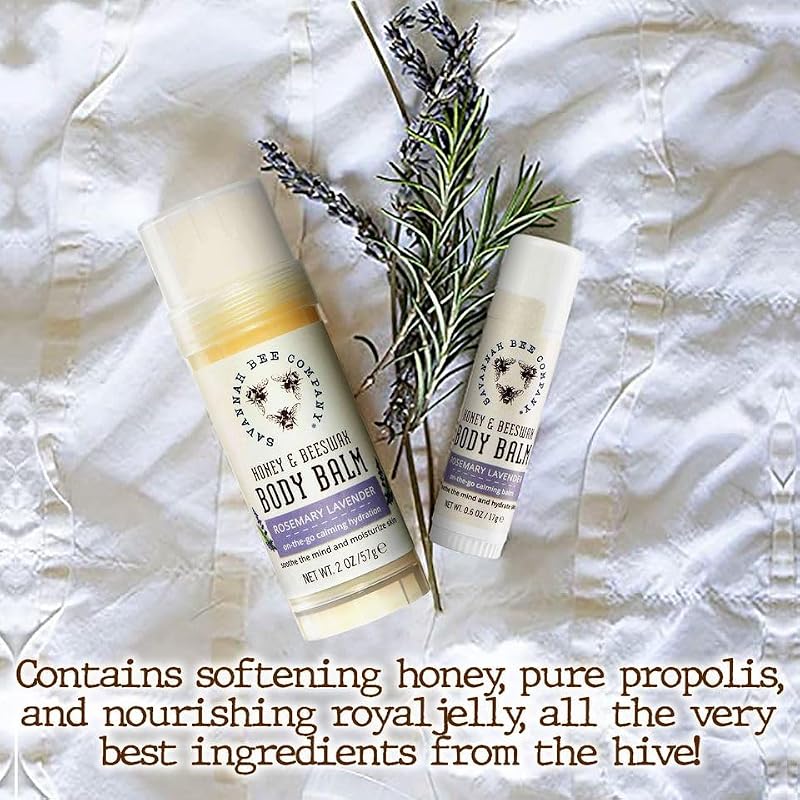 Savannah Bee Company Rosemary Lavender Moisturizing Body Balm, 2 oz