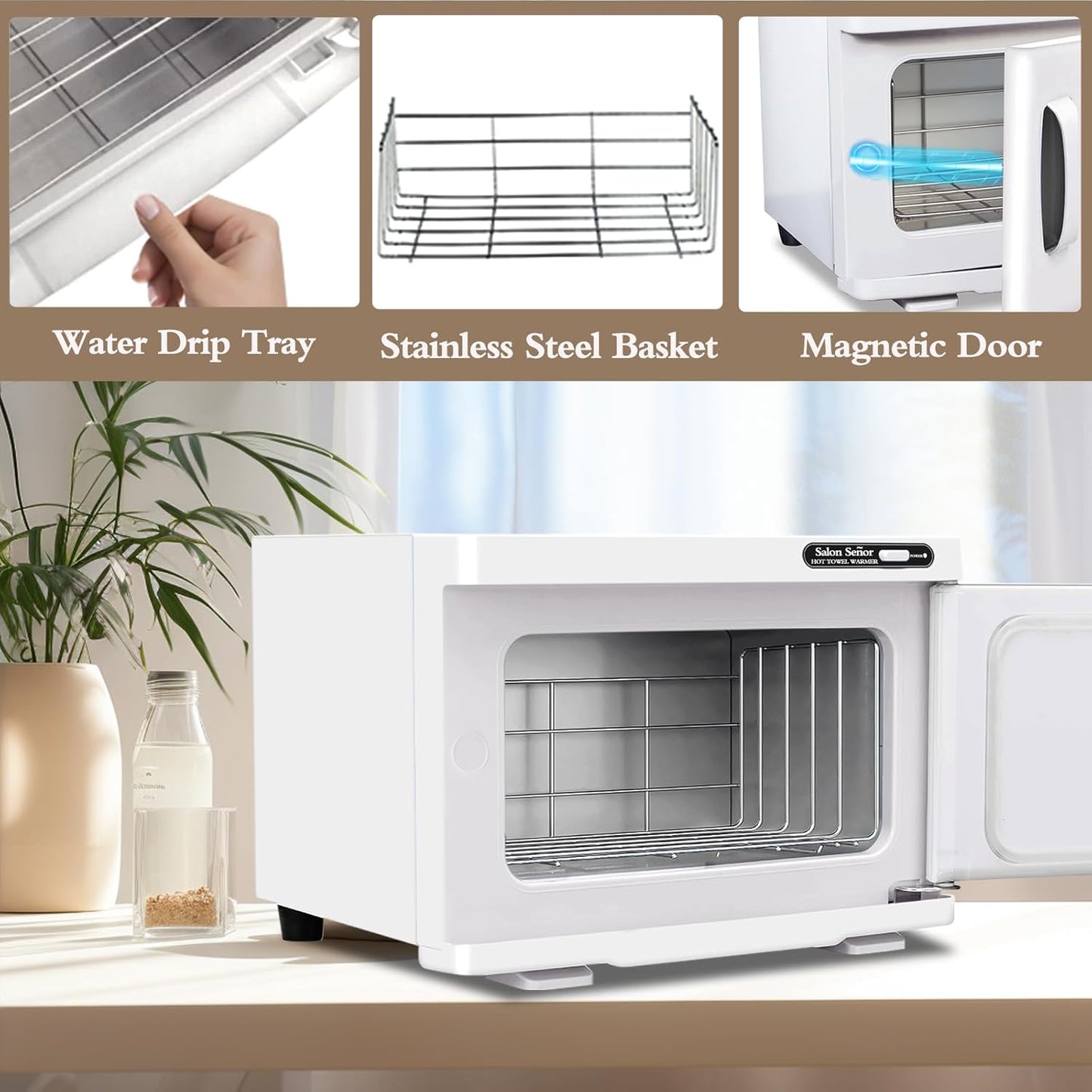 Small Towel Warmer - Fast Heating Hot Towel Cabinet for Massage & Facial Care | Compact Design