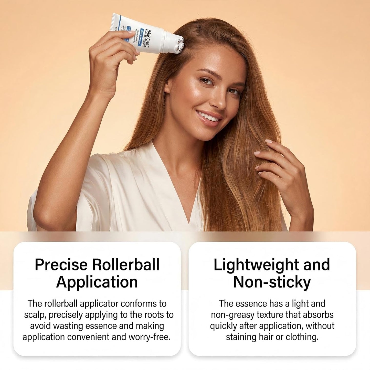 Hair Growth Serum Roll-On - Castor Oil & Salicylic Acid for Thicker, Healthier Hair | Scalp Care for Men & Women