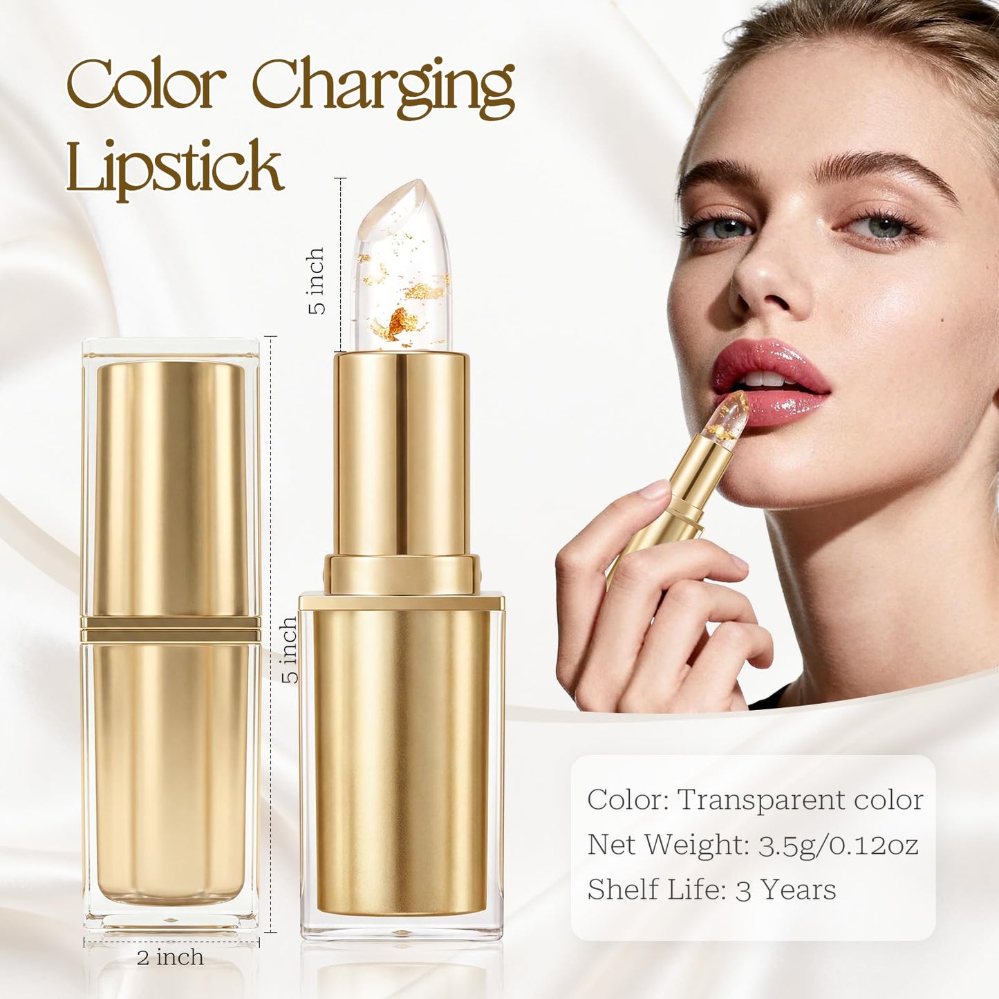 Tiostep Color Changing Lipstick PH Adjusting Clear Changes Color Lipstick Suitable for All Skin Tones Long Lasting Moisturizing Tinted Lip Balm Great Gift for Women