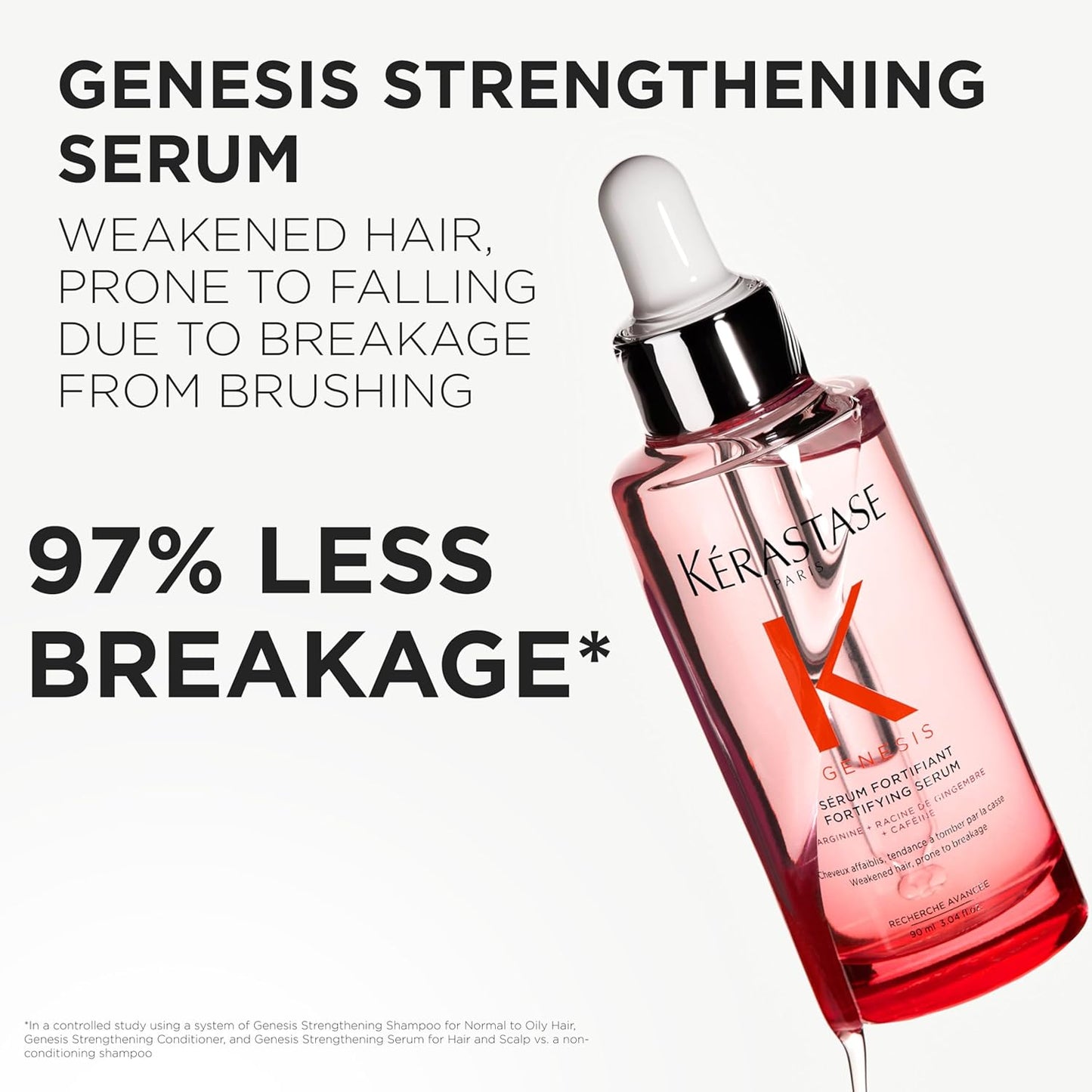 Kerastase Genesis Hair Serum - Daily Strengthening Treatment for Weak, Damaged Hair | Nourishing, Anti-Breakage Formula