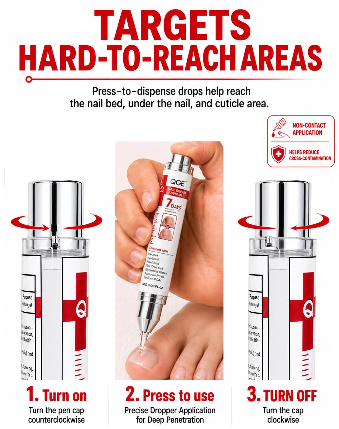 Toenail Fungus Treatment Extra Strength - 1% Tolnaftate & Triple Acid Complex - Repairs Thick, Yellow, Discolored & Damaged Nails - Fast-Acting Fungal Nail Treatment - 0.51 fl oz