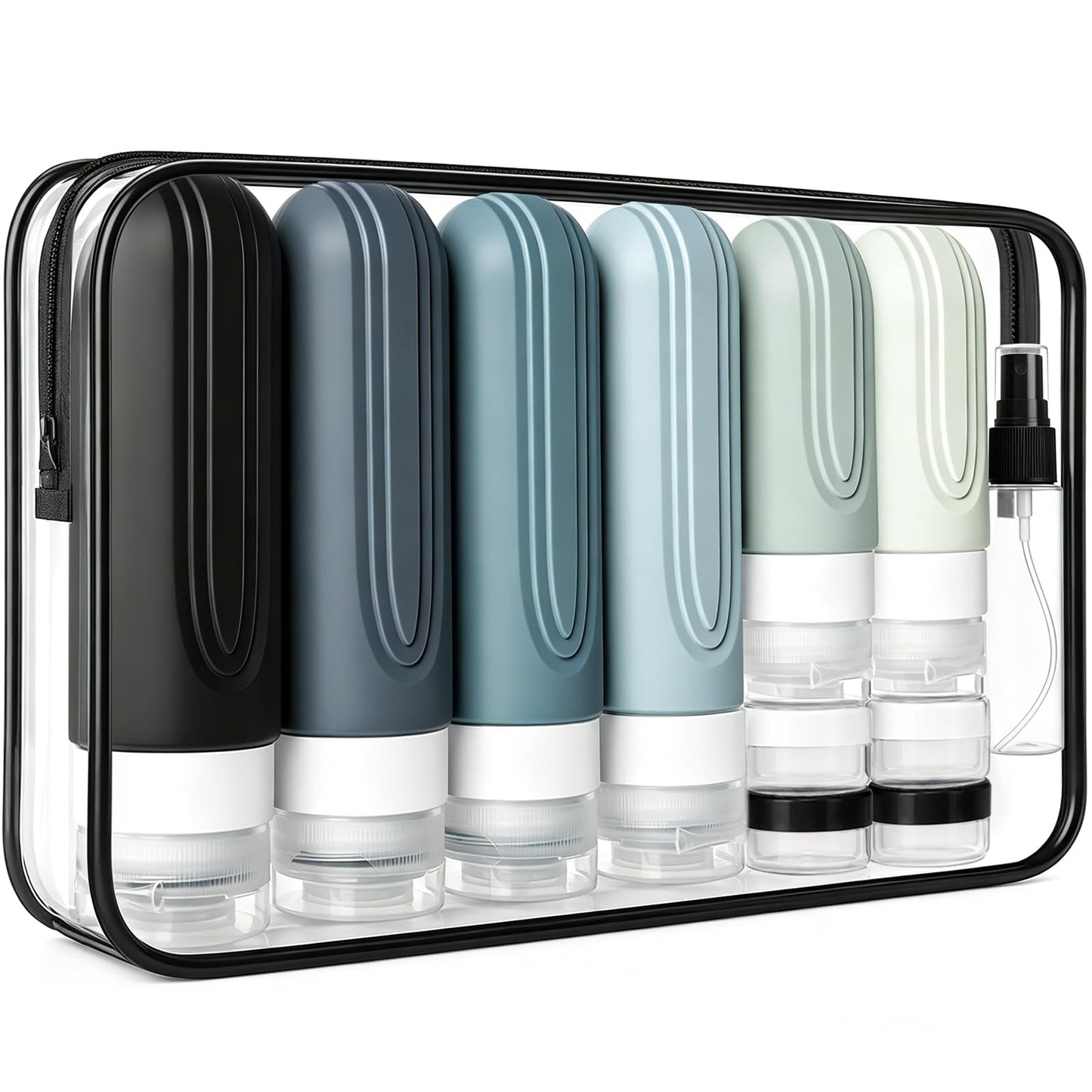 CHEODIN 20 Pack Travel Bottles for Toiletries, TSA Approved Travel Size Containers, Leakproof Silicone Bottles and Shampoo Conditioner, Women Men Essential Toiletry Accessories.