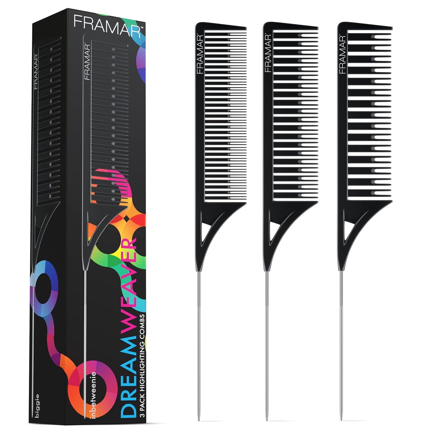 Dreamweaver Highlight Comb Set - Professional Hair Dye & Foiling Combs | 3 Pack Pastel
