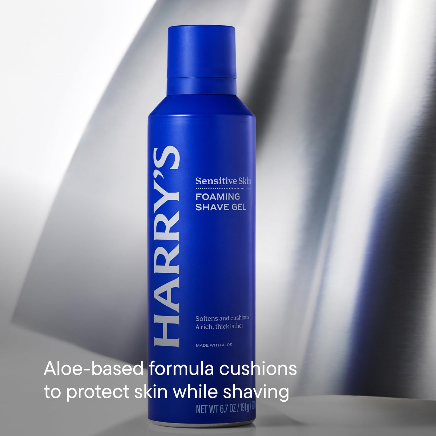 Harry's Plus Men's Gift Set with Shaving Razor, 3 Blade Refill Cartridges, 6.7 FL OZ Foaming Shave Gel, Shaving Kit for Men