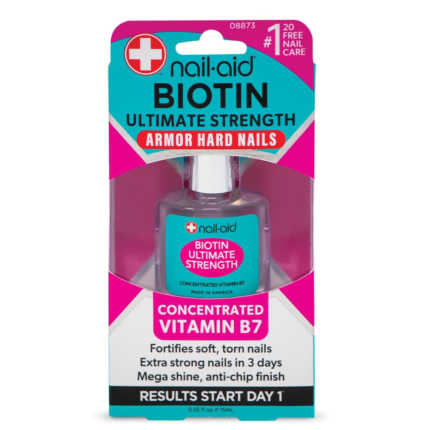 Biotin Nail Treatment - Ultimate Strength Nail Strengthener | Clear, 0.55 Fl Oz