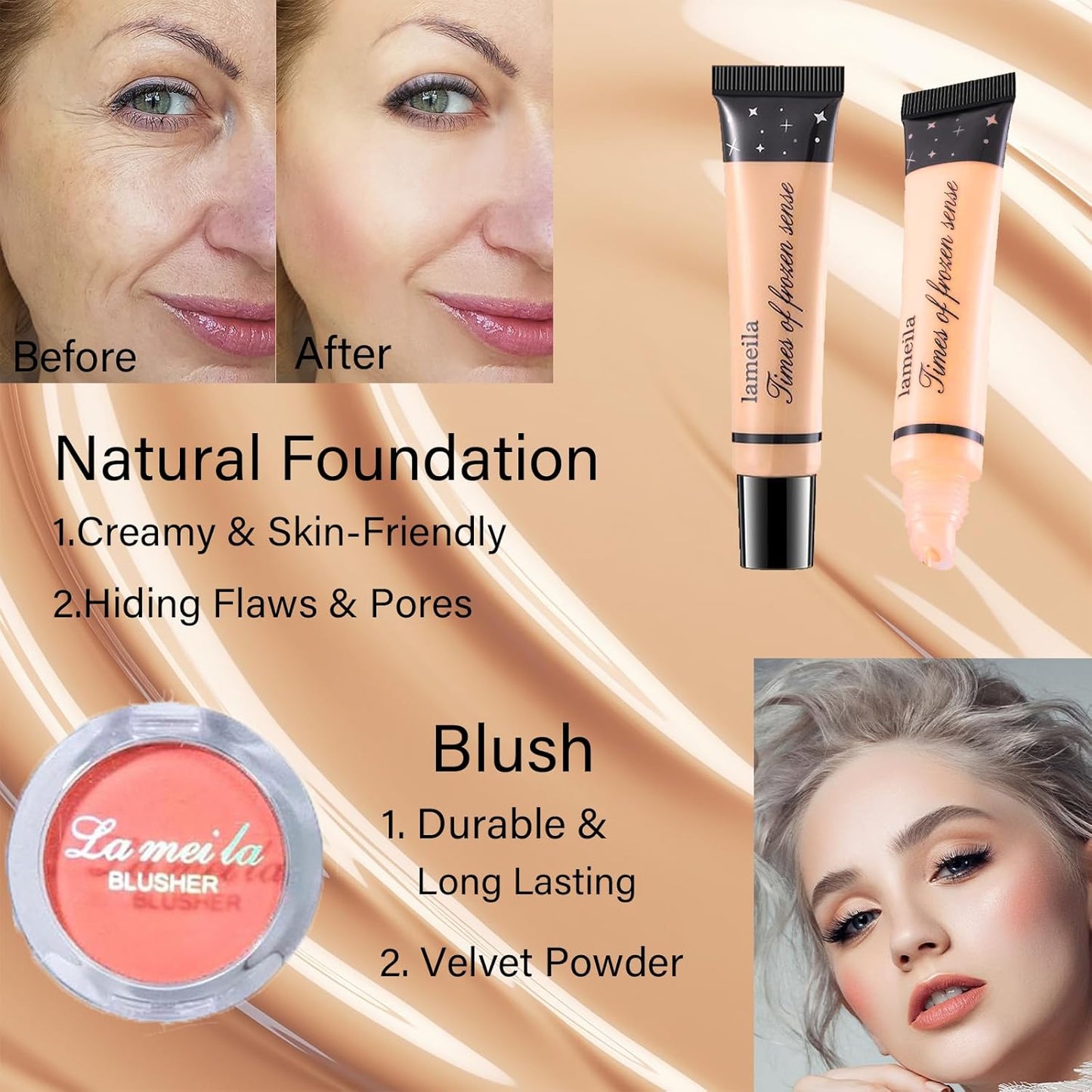 Makeup Set for Women | Complete Kit for Beginners & Professionals - Travel-Friendly with Eyeshadow Palette & Lip Gloss