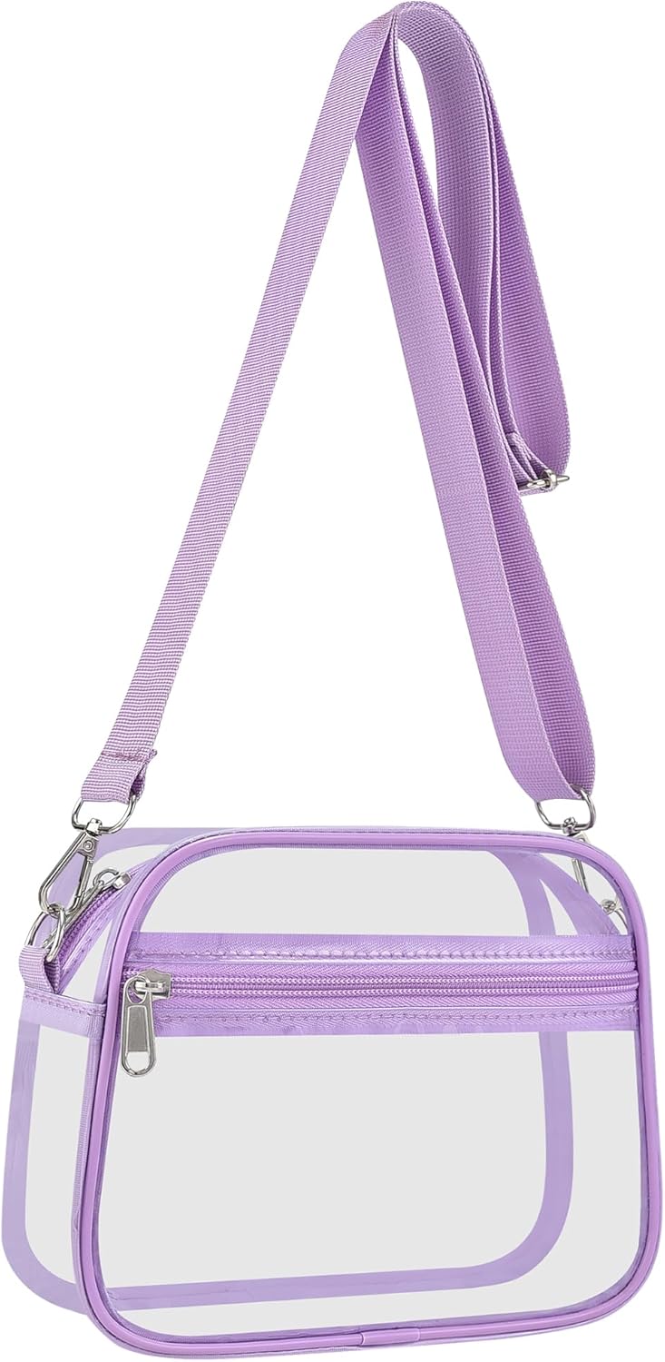 Clear Stadium Bag - Transparent Sports Fan Handbag with Adjustable Strap | Perfect for Concerts & Festivals
