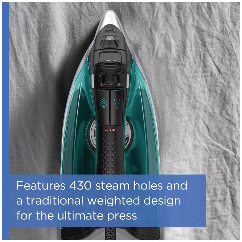 Rowenta Pro Master Stainless Steel Soleplate Steam Iron for Clothes, Anti-Drip Protection, 210 g/min, 400 Microsteam Holes, 1775 Watts Iron Steamer for Clothes, Powerful Steam DW8360