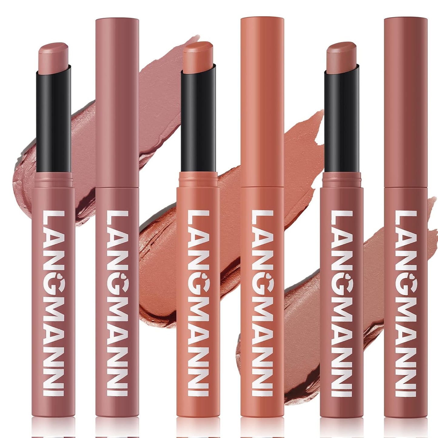 10Pcs Velvet Matte Lipstick Set - High Pigment, Long-Lasting, Waterproof | Soft Dark Nude Shades for Women