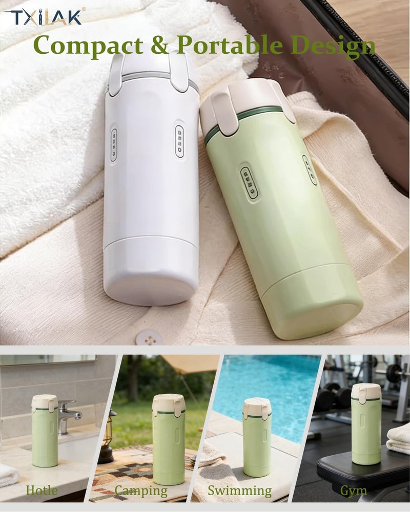 Travel Dispenser Bottle Set - 4 in 1 Refillable Cosmetic Containers | Leakproof Shampoo & Conditioner for Vacation Essentials