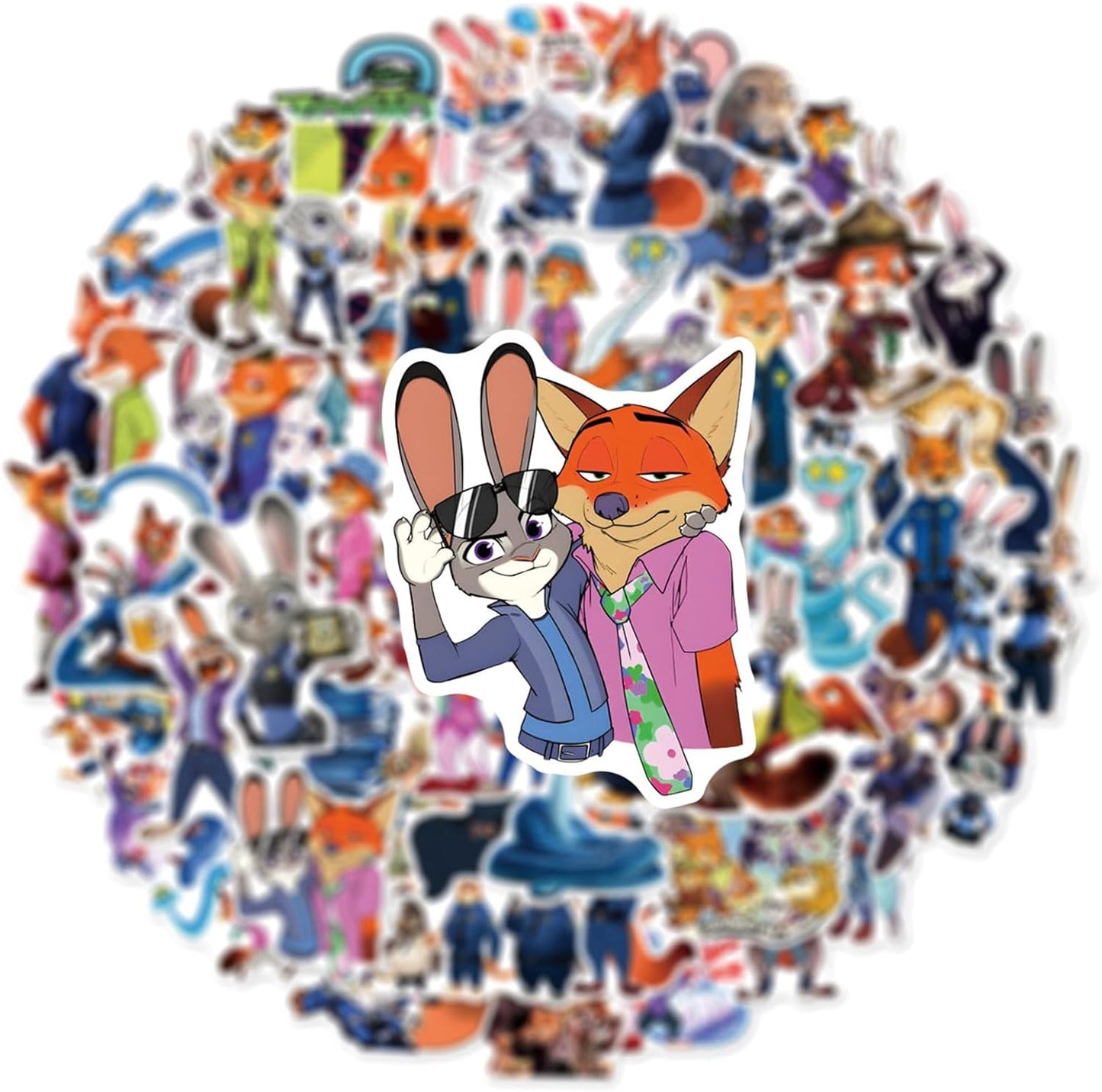 Zootopia 2 Stickers - Fun Cartoon Stickers for Teens & Adults | Ideal for Water Bottles, Laptops & Party Favors