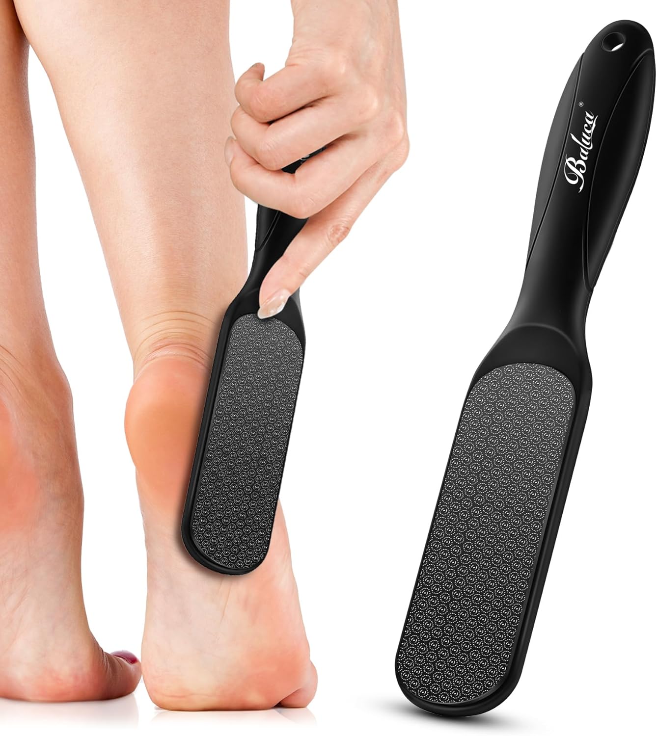 Nano Glass Foot File - Hard Skin Remover & Callus Scrubber | Durable Pedicure Tool for Soft, Smooth Feet - Black