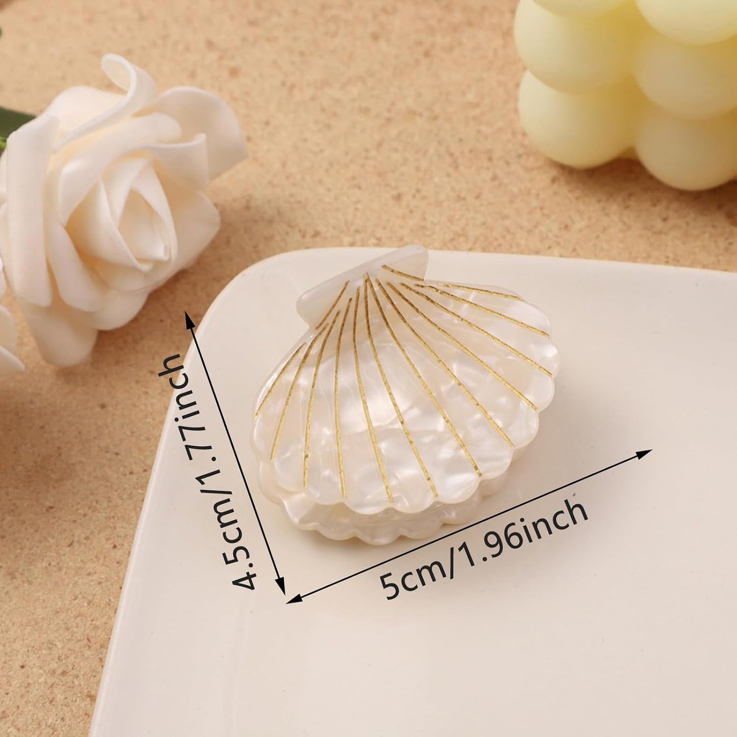 Seashell Hair Claw Clips - Stylish Summer Hair Accessories for Women | Acrylic Beach Hairpins