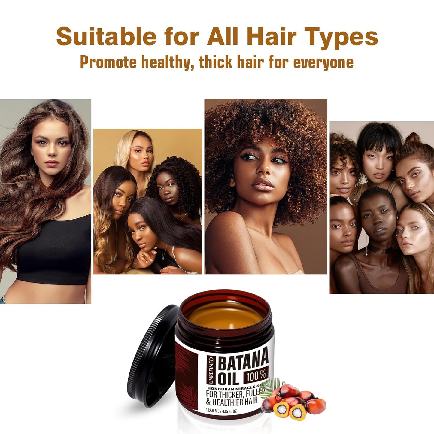 Organic Batana Oil for Hair Growth - 100% Pure, Unrefined Treatment | Strengthens & Moisturizes | 4.15 oz