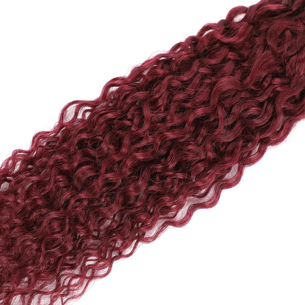 26 26 26 Inch #99J Burgundy Bundles Human Hair Kinky Curly 3 Bundles 100 Grams/Bundle 10A Grade Unprocessed Brazilian Virgin Hairs Wine Red Bundles Weaves Hair Extensions For Women